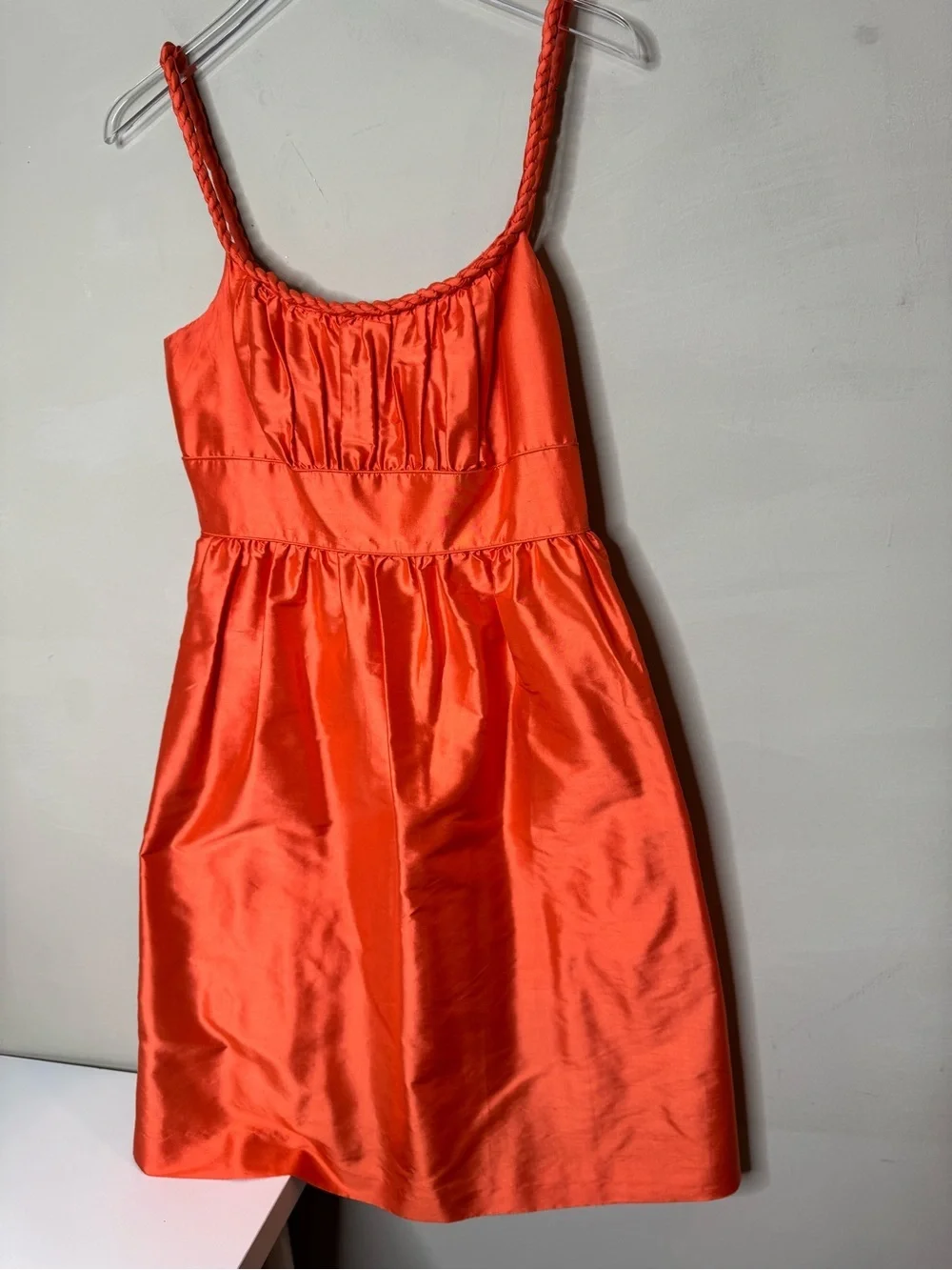 J.Crew Collection Orange Silk Cocktail Dress Size 8P